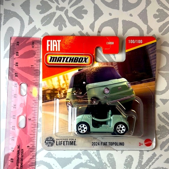NIB Matchbox 2024 Fiat Topolino Vehicle Toy NWT Mint Green New - Picture 2 of 10